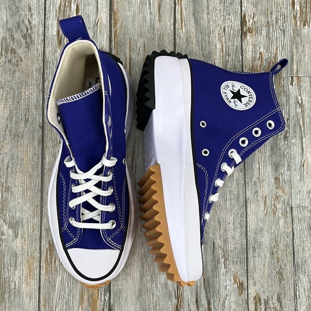 Converse Run Star Hike Canvas Platform Active Sneakers Shoes Size 9.5